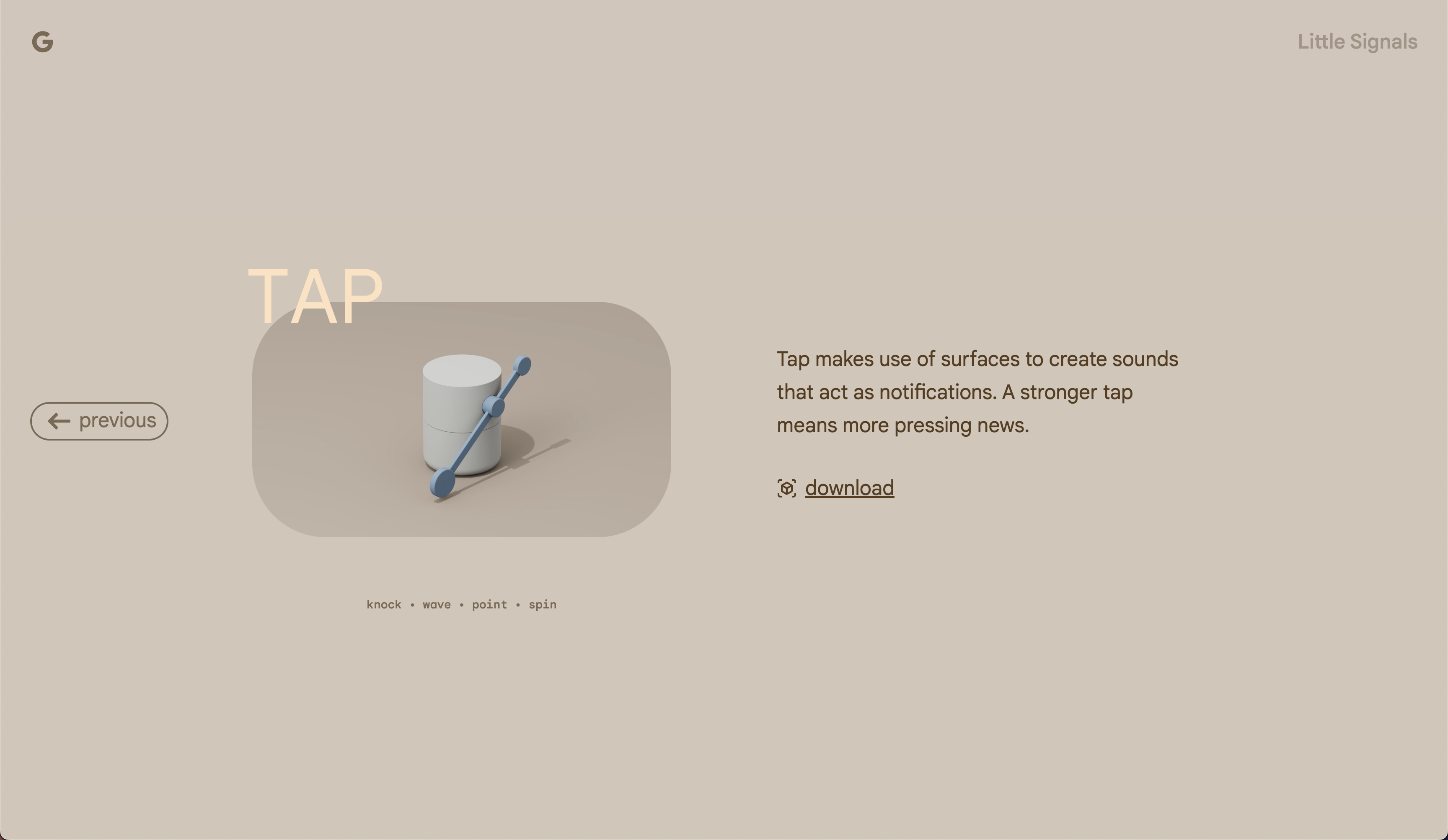 tap uses surfaces to resonate notifications