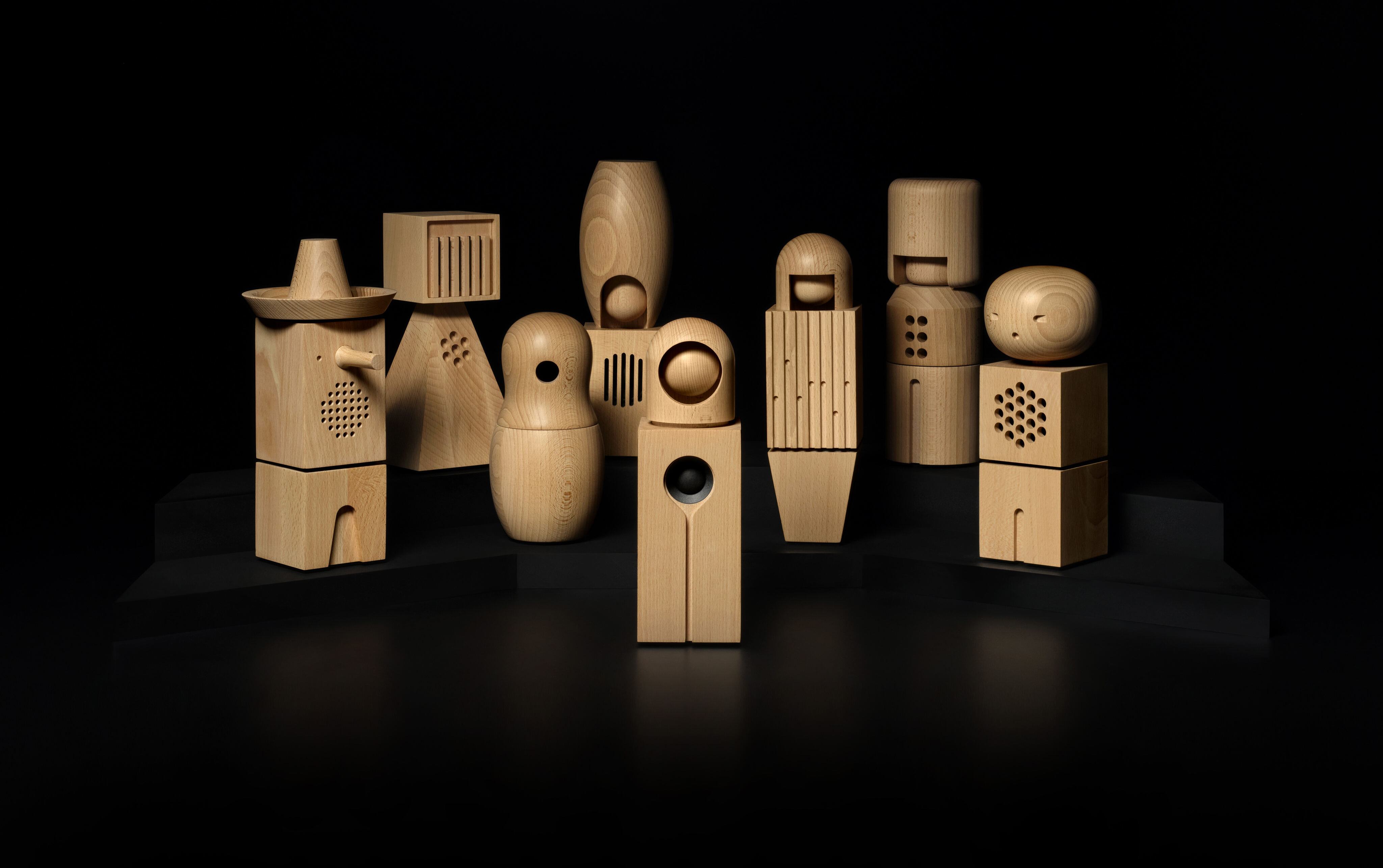 wooden singing dolls